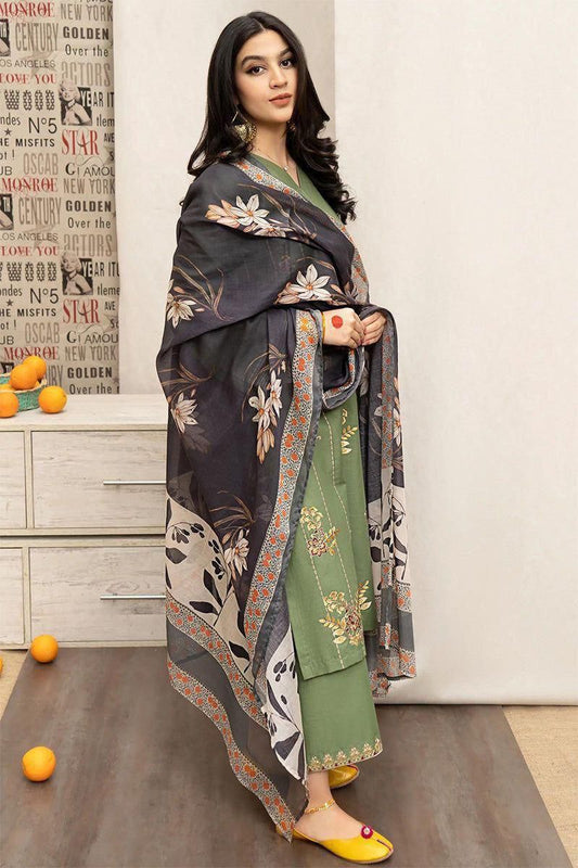 Embroidered Lawn 3PC Unstitched Suit / DF-LWN-04
