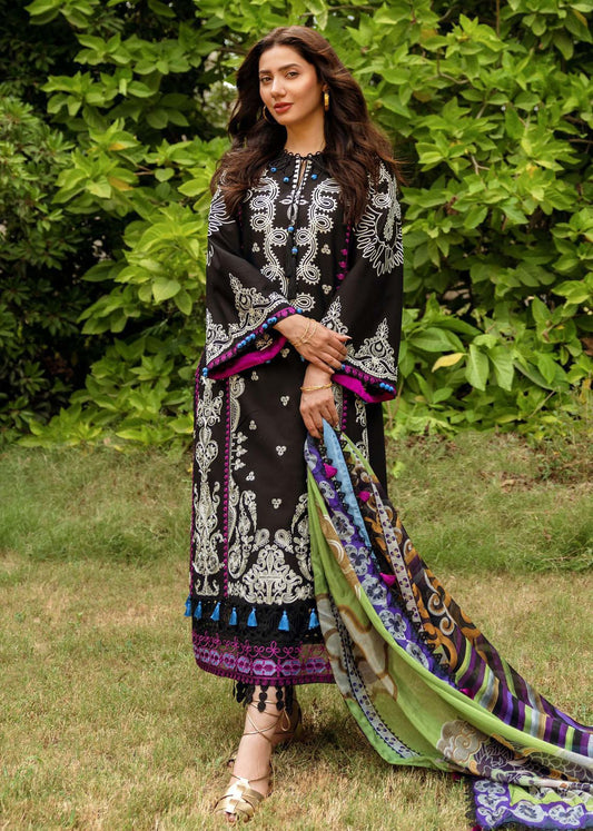 Embroidered Lawn 3PC Unstitched Suit / DF-LWN-05