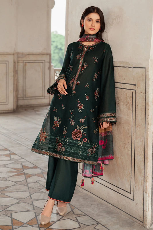 Embroidered Lawn 3PC Unstitched Suit / DF-LWN-10