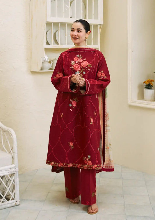 Embroidered Lawn 3PC Unstitched Suit / DF-LWN-01