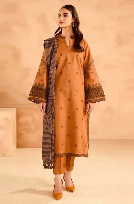 Embroidered Lawn 3PC Unstitched Suit / DF-LWN-20