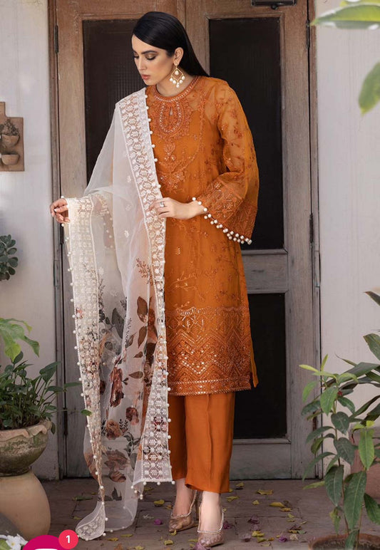 Embroidered Lawn 3PC Unstitched Suit / DF-LWN-30