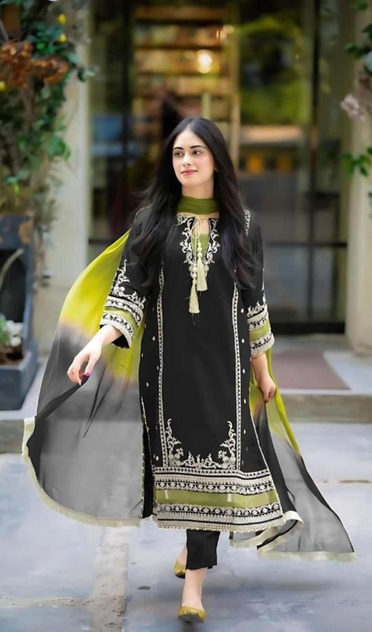 Embroidered Lawn 3PC Unstitched Suit / DF-LWN-29